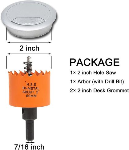 2 inch Desk Grommet 2 inch Hole Saw, Desk Cord Hole Cover, Desk Cable Hole Cover, Desk Hole Grommet, Desktop Grommet for Table Cable, 8 PCS, White in Saudi Arabia