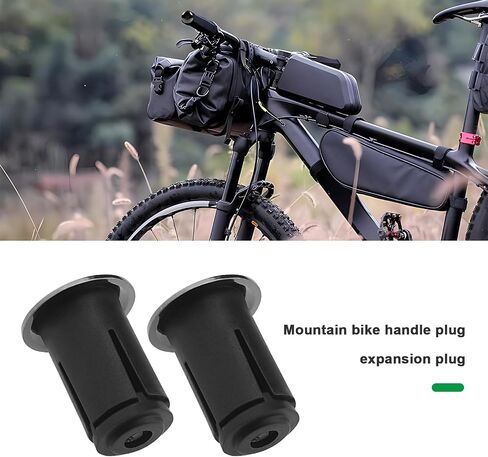 2 Pairs Bicycle Handlebar End Plugs Aluminum Alloy Handlebar Plugs Bike Handlebar Plug Expansion Plug for Bicycles Mountain Bikes Racing Cars, Black in Saudi Arabia