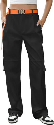 BEGOING Women's Cargo Pants High Waisted Straight Leg Casual Pant with Pockets Baggy Trendy Streetwear Y2K Pants in Saudi Arabia