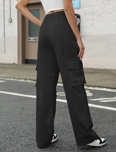 BEGOING Women's Cargo Pants High Waisted Straight Leg Casual Pant with Pockets Baggy Trendy Streetwear Y2K Pants in Saudi Arabia