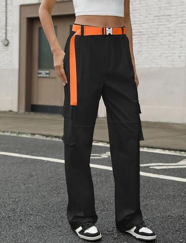 BEGOING Women's Cargo Pants High Waisted Straight Leg Casual Pant with Pockets Baggy Trendy Streetwear Y2K Pants in Saudi Arabia