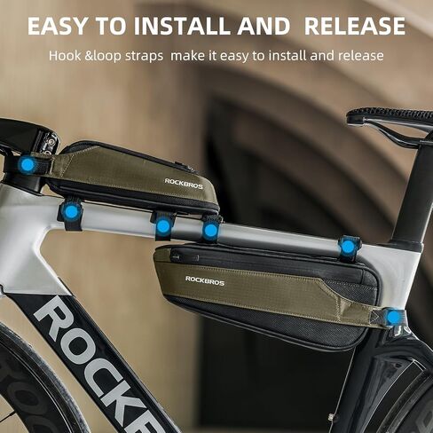 ROCKBROS Bike Frame Bag Bike Top Tube Bag 2 Pieces Combi Bike Bag Bike Triangle Bag Pouch Storage Bag for Mountain Road Ebike Bike in Saudi Arabia