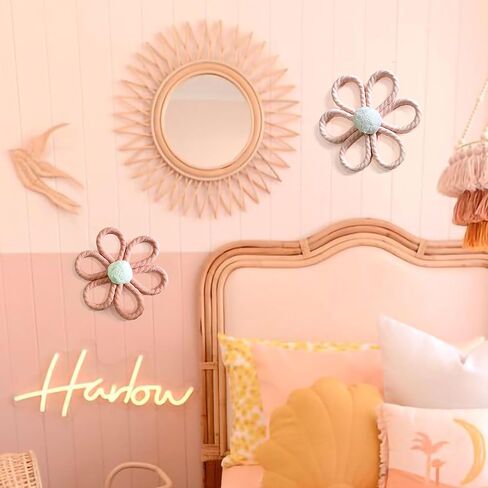 ديكور حائط على شكل زهرة الأقحوان من Ereniko Boho لغرفة نوم الفتيات وغرفة الأطفال وغرفة المعيشة وغرفة المعيشة in Kuwait