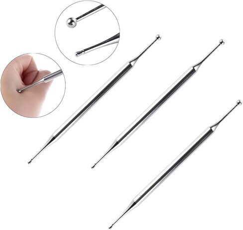 Leadigol 2 Pieces Acupuncture Pen,Stainless Steel Deep Tissue Massage Tool,Relief Auricular Point Pen Therapy Pen Facial Reflexology Tools Meridian Tools Scraping Handheld Ear Massage Needle in Saudi Arabia