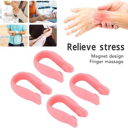 Dioche 4pcs Acupressure Hand Pressure Point Clip, Activating Stimulus Point Portable Universal Mini Migraine Relief Massage Clip, Supporting Acupressure Relaxation Tool in Saudi Arabia