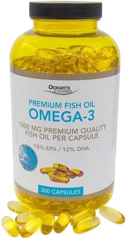 Ocean's Essentials Omega 3 Premium Fish Oil Double Strength, 1000 mg, 300 Soft gels.(Pack of 1) in Saudi Arabia