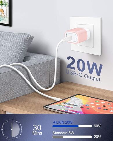 Samsung S24 USB C Charger Fast Charging for iPhone 15 Pro Max 15Pro Plus, USBC Wall Charger + USB-C Cable for Android Samsung Galaxy S24 S23, Google Pixel 8 Pro 7, Dual Port USB C Charger Block Cord in Saudi Arabia
