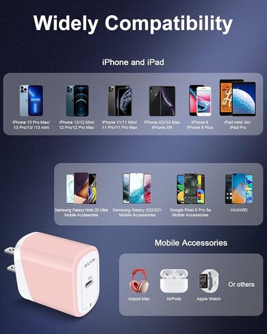 Samsung S24 USB C Charger Fast Charging for iPhone 15 Pro Max 15Pro Plus, USBC Wall Charger + USB-C Cable for Android Samsung Galaxy S24 S23, Google Pixel 8 Pro 7, Dual Port USB C Charger Block Cord in Saudi Arabia