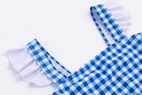 LIZENS Girls Plaid Swimwear Two Piece Trim Swimsuit 2-12 Toddler Beach Bathing Suit for Kids in Kuwait