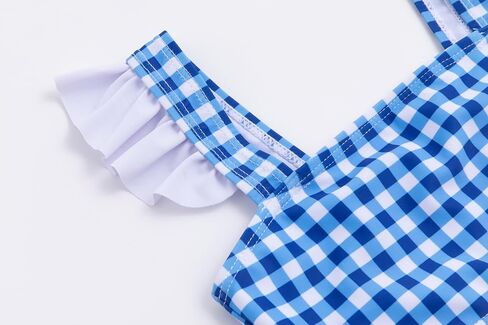 LIZENS Girls Plaid Swimwear Two Piece Trim Swimsuit 2-12 Toddler Beach Bathing Suit for Kids in Kuwait