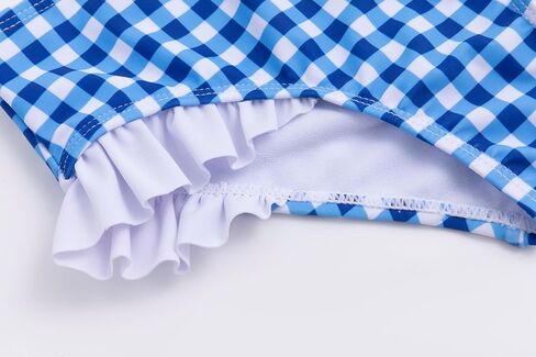 LIZENS Girls Plaid Swimwear Two Piece Trim Swimsuit 2-12 Toddler Beach Bathing Suit for Kids in Kuwait