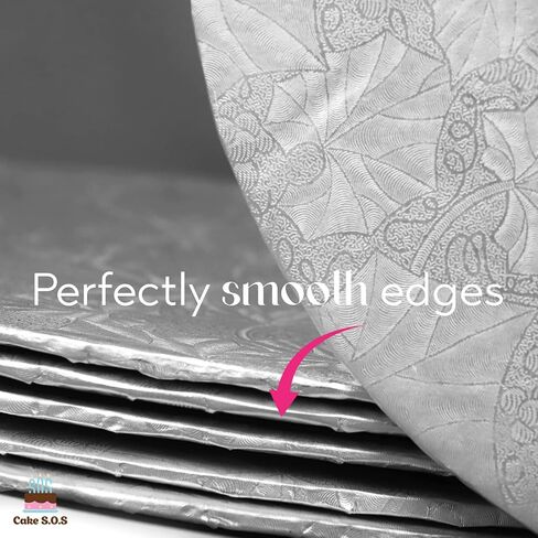 براميل لوحة الكيك القوية والمستديرة باللون الفضي مقاس 9 بوصة لعرض الكعك، بسمك 1/4 بوصة، (25 قطعة) in Kuwait