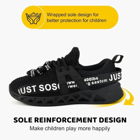 حذاء رياضي للأولاد الصغار/الأطفال الصغار حذاء تنس مضاد للانزلاق خفيف الوزن ومسامي للفتيات حذاء جري أصفر 11.5 طفل صغير in Kuwait