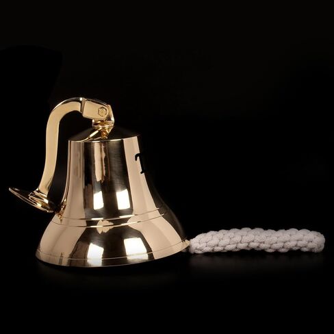 6 "الصلبة النحاس الحائط السفن البحرية جرس معلق أجراس النحاس نصائح محفورة ديكور البحرية الهدايا in Kuwait