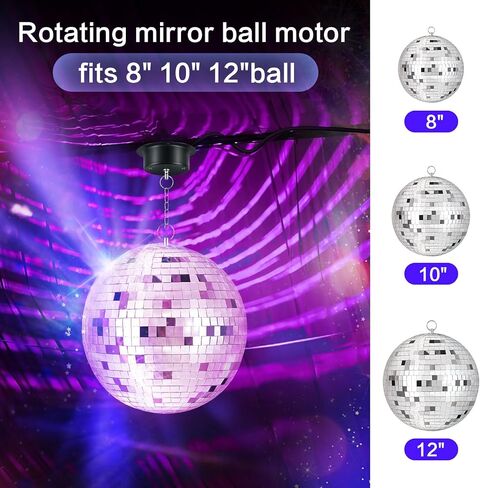 1 RPM Slow Speed Disco Ball Motor Heavy Duty Mirror Ball Electric Motor Rotator Supports 4'' - 12'' Balls for Dj Party Light Home Bands,Christmas Party in Saudi Arabia