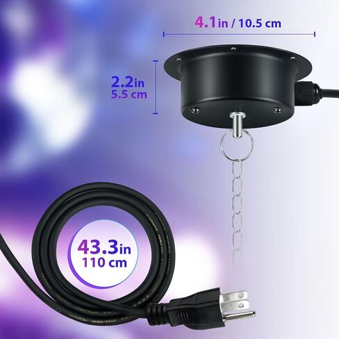 1 RPM Slow Speed Disco Ball Motor Heavy Duty Mirror Ball Electric Motor Rotator Supports 4'' - 12'' Balls for Dj Party Light Home Bands,Christmas Party in Saudi Arabia