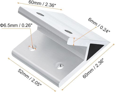 uxcell 2Pcs 45 Degree Angle Aluminum Profile Corner Brackets, Corner Brace Joint Connectors for 6060 Series (Silver Tone) in Saudi Arabia
