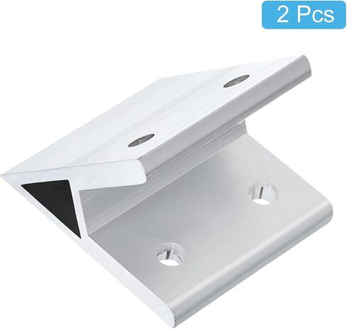 uxcell 2Pcs 45 Degree Angle Aluminum Profile Corner Brackets, Corner Brace Joint Connectors for 6060 Series (Silver Tone) in Saudi Arabia