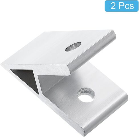 uxcell 2Pcs 45 Degree Angle Aluminum Profile Corner Brackets, Corner Brace Joint Connectors for 6060 Series (Silver Tone) in Saudi Arabia