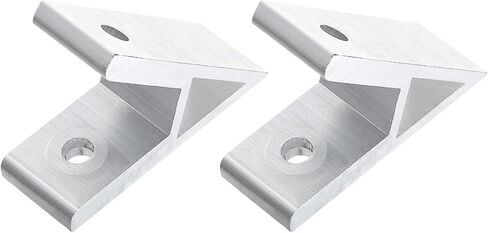 uxcell 2Pcs 45 Degree Angle Aluminum Profile Corner Brackets, Corner Brace Joint Connectors for 6060 Series (Silver Tone) in Saudi Arabia