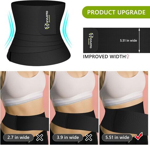 Waist Trainer for Women Lower Belly Fat,Waist Trainer for Women Plus Size,Non-Slip,Tummy Wrap Waist Trimmer for Women Black in Saudi Arabia