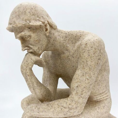 تمثال المفكر ديكور مكتب سطح المكتب خزانة الكتب النحت لهجة ديكور كبير مجموعة فن المفكر الشهير Rodin'S Thinker Art Collection تمثال راتنج هدايا مكتب للرجال تزيين المنزل الحديث (برونزي ذهبي) in Saudi Arabia