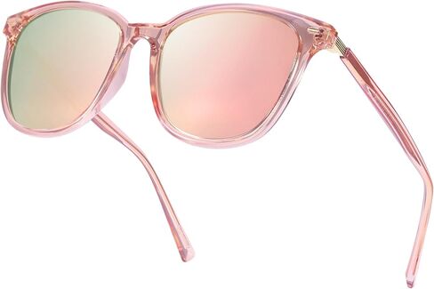 LVIOE Polarized Round Sunglasses for Women Men Trendy Oversized Shades with UV400 Protection Reduce Glare Sun Glasses LS18512 in Kuwait