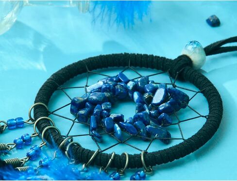 MIAMOR Charming Small Black & Blue Dream Catcher for Car Mirror Hanging Ornament Accessories Dream Catcher Necklace in Saudi Arabia
