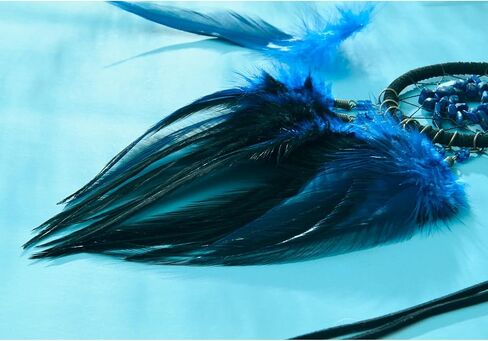 MIAMOR Charming Small Black & Blue Dream Catcher for Car Mirror Hanging Ornament Accessories Dream Catcher Necklace in Saudi Arabia