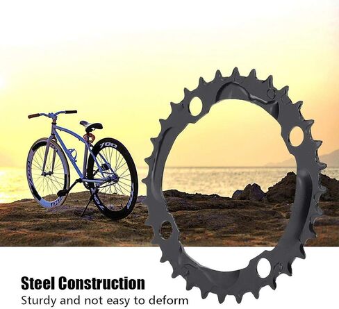 Dioche Bike Chainring, 32T 104mm BCD Steel Round Chainring Chain Ring for Mountain Bike Part Black in Saudi Arabia