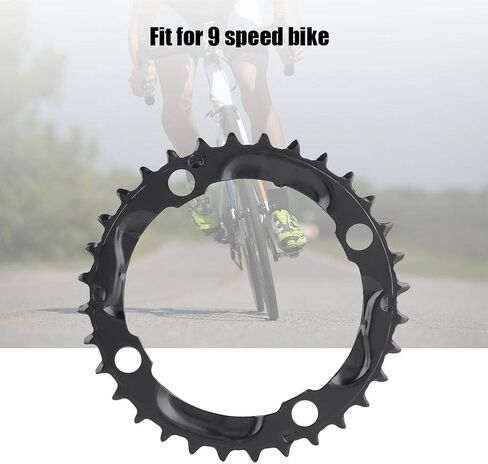 Dioche Bike Chainring, 32T 104mm BCD Steel Round Chainring Chain Ring for Mountain Bike Part Black in Saudi Arabia