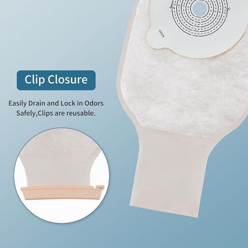 10 Pcs Ostomy Colostomy Bags, One Piece Drainable Ostomy Pouch for Ileostomy Stoma Care, Ostomy Supplies, Cut to Fit(20-60mm) in Kuwait