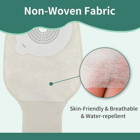 10 Pcs Ostomy Colostomy Bags, One Piece Drainable Ostomy Pouch for Ileostomy Stoma Care, Ostomy Supplies, Cut to Fit(20-60mm) in Kuwait