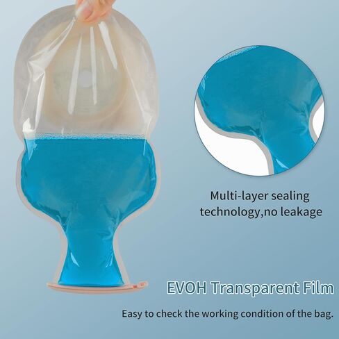 10 Pcs Ostomy Colostomy Bags, One Piece Drainable Ostomy Pouch for Ileostomy Stoma Care, Ostomy Supplies, Cut to Fit(20-60mm) in Kuwait