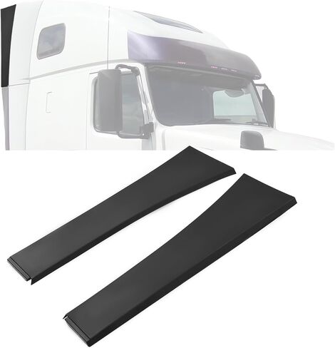 KUAFU Cab Fairing Extension Compatible with 2004-2016 Volvo VNL Replacement for 82286080 Side Top Wind Air Deflector Black - Right Passenger Side in Saudi Arabia