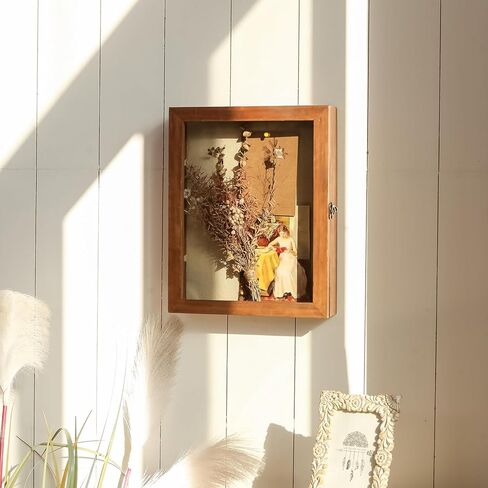 NIKKY HOME 11X14 إطارات صور كبيرة لصندوق الظلال وحالات عرض خشبية مع زجاج، وأرفف ودبابيس قابلة للإزالة، وصناديق ذاكرة خشبية لحمل العملات المعدنية للتذكارات in Kuwait