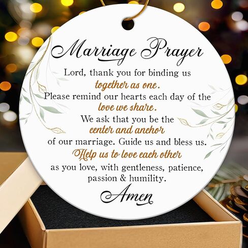 Christian Wedding Gifts for Couples - Marriage Prayer Ornament, Religious Wedding Gifts for Married Couples, Newlyweds - Marriage Gifts for Couples, Christian Bridal Shower Gifts in Saudi Arabia