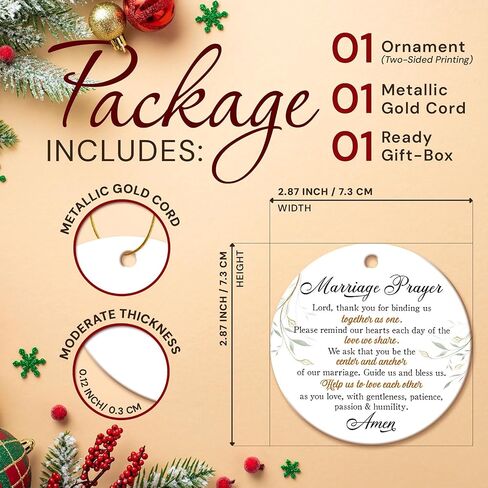 Christian Wedding Gifts for Couples - Marriage Prayer Ornament, Religious Wedding Gifts for Married Couples, Newlyweds - Marriage Gifts for Couples, Christian Bridal Shower Gifts in Saudi Arabia