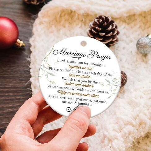 Christian Wedding Gifts for Couples - Marriage Prayer Ornament, Religious Wedding Gifts for Married Couples, Newlyweds - Marriage Gifts for Couples, Christian Bridal Shower Gifts in Saudi Arabia