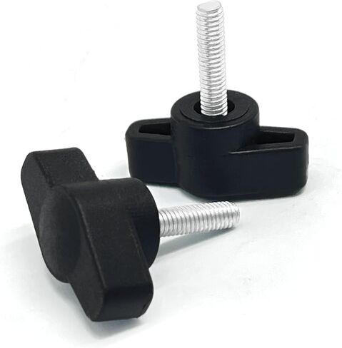 10 pcs M4x12mm Clamping Screw Knob,Carbon steel galvanized T Shaped Thumb Screws Handle for Quick Remove Hand Tightening Knob Replacement, Black in Saudi Arabia