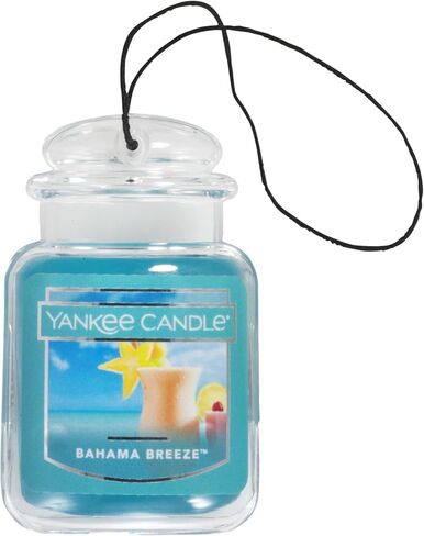 Yankee Candle Paper Car Jar Air Freshener for Long Lasting Fragrance (Coconut Beach, 1 Pack) in Saudi Arabia