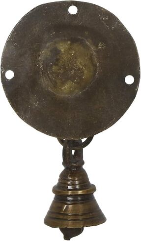 eCraftIndia نحاس لورد غانيش وجه معلق على الحائط مع جرس in Kuwait