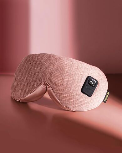 Heated Eye Masks for Dry Eyes, Cordless Warm Eye Compresses for Stye Relief, Heating Pad for Relief Eye Strain, Puffy, MGD, Electric Sleep Mask with 3 Temperature & 4 Time Control, Washable（Pink in Kuwait
