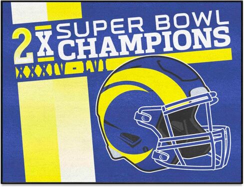 FANMATS 33387 NFL - سجادة Los Angeles Rams Dynasty Starter Mat - 19 بوصة. × 30 بوصة.| سجادة ديكور المنزل لمحبي الرياضة وبساط خلفي in Saudi Arabia