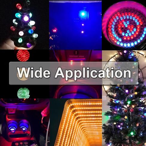 200 قطعة 5 مم LED الثنائيات الباعثة للضوء الساطع مجموعة مصابيح مؤشر LED 2 دبوس دائري اللون برتقالي/أحمر/أصفر/أخضر/أزرق (10 ألوان × 20 قطعة) in Kuwait