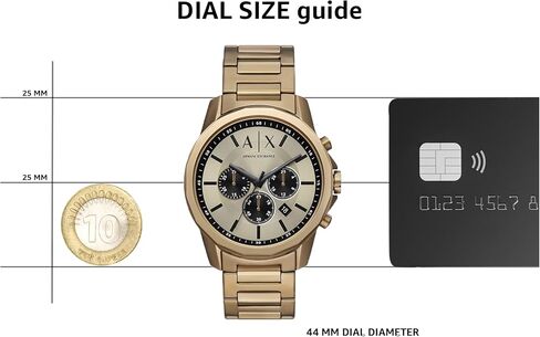 A｜X ARMANI EXCHANGE Men's Chronograph Gold-Tone Stainless Steel Watch and Bracelet Gift Set (Model: AX7151SET) in Saudi Arabia