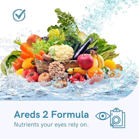 Ultimate Vision & Eye Care Eye Vision Clarity Ultra Eye Support Supplement Areds 2 Formula with Vitamins Lutein, Zinc, Vitamin A, Taurine, Bilberry, Glutathione, Quercetin, Grape Seed, Turmeric, 60ct in Saudi Arabia