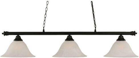 Toltec Lighting 373-DG-5831 Oxford 3 Light Bar with 14" White Alabaster Glass, Dark Granite Finish in Saudi Arabia