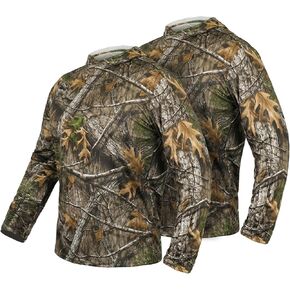 LOOGU Men’s Hunting Camo Shirt Lightweight, Camouflage Shirts for Men Long Sleeve Shirt for Fishing Hiking Camping