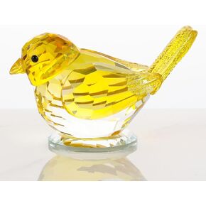Crystal Handmade Green Bird Gifts for Bird Lovers Women Men, Art Glass Birds Collectible Figurines for Desk Table Home Decoration